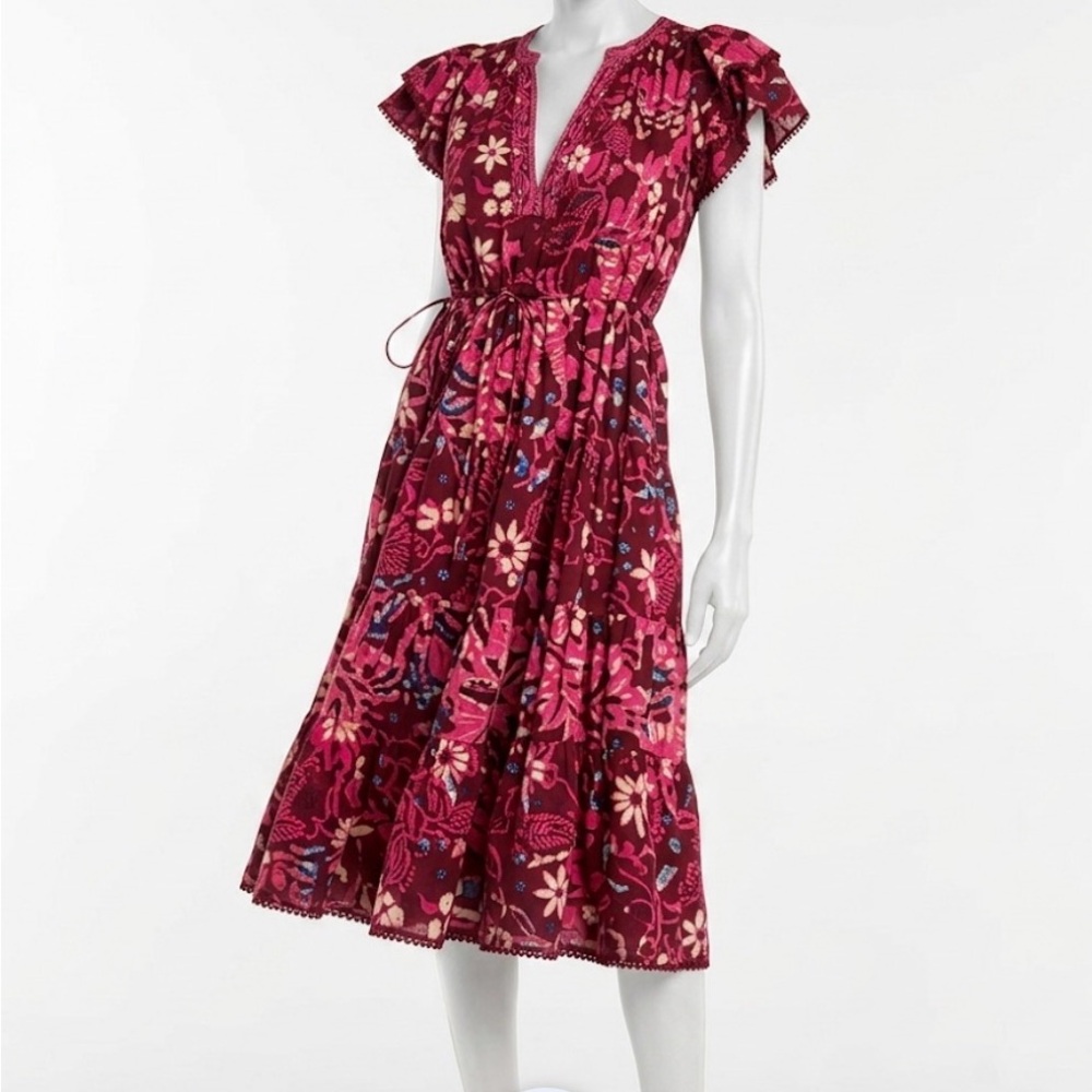 Ulla Johnson cotton flowered midi dress 12